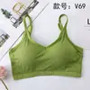 Sutiã esportivo com alça traseira em U, com bojo, roupa íntima, estudante feminina, verão, sutiã base integrado, cartão, mesmo estilo