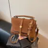 Bolsa Nova com Textura Fosca para Mulheres 2026, Bolsa de Mão Retrô Tendência de Nicho, Bolsa de Ombro, Bolsa Transversal Pequena Quadrada