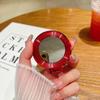 Soporte de espejo con anillo magnético para teléfono móvil ultrafino con patrón de CD, anillo de dedo plegable, adhesivo magnético, soporte universal Magsafe