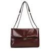 Nova bolsa de axila brilhante de alta textura para mulheres, tendência de inverno, para o trabalho, ombro, transversal, corrente, bolsa tote portátil para mulheres