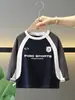 1511 Camiseta de Manga Larga para Niños Nueva Primavera y Otoño Estilo Coreano Tops de Motocicleta para Niños, Moda Ropa Interior de Primavera para Bebés