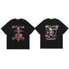 Camiseta Casual Solta de Manga Curta com Estampa de Letras e Ícone Representativo Transfronteiriço para Mulheres e Homens, Exportação
