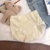Textura de Grão de Pessegueiro Menina Japonesa de Alto Valor Roupa Íntima Sem Costura Alta Elasticidade Algodão Respirável no Fundilho Doce Calcinha Triângulo de Cintura Média