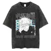 Camiseta Masculina Harajuku Vintage Camiseta Gráfica de Anime Japonês