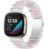 Correa de reloj universal de acero inoxidable y resina metálica para Fitbit Versa3/sense.