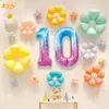 Amazon Transfronterizo Globo de Película de Aluminio Número de Cumpleaños Cielo Estrellado Set de Decoración para Fiesta Fabricante Mayorista