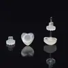 Pendientes de Botón de Amor de Nicho Estilo Coreano Pendientes Transparentes Simples Pendientes en Forma de Corazón Libres para Dormir Agujeros de Oreja Pendiente de Botón