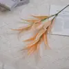 Hojas artificiales Planta verde Lirio flores de boda decoración de salón de bodas tienda mayorista de comercio exterior flores de seda suave