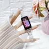 Adecuado para Correa de Resina de Tres Piezas para Pulsera Huawei, Correa con Purpurina para Huawei 8/9/10, Correa para Reloj Pequeño Cubo de Hielo Xiaomi