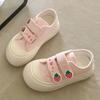 Zapatillas Blancas Lindas de Diseño de Nicho para Niñas Primavera 2026, Zapatos de Lona Finos de Suela Gruesa Verano Estilo Versátil