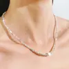 Collar de plata roto de alta gama transfronterizo ultra-flash para mujer, cadena de clavícula geométrica de nicho de lujo ligero, cadena para el cuello de temperamento versátil