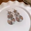 Pendientes de Aro Dorados Estilo Retro para Mujer, Diseño de Nicho de Alta Gama, Aretes Exagerados de Personalidad, Pendientes de Lujo Ligero a la Moda