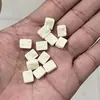 Contas Espaçadoras Pequenas em Forma de Coração com Frutas de Marfim Esculpido, Contas Esculpidas com Pó de Concha DIY Pulseira Colar Acessórios de Joia Atacado