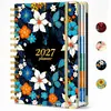 Planificador anual Amazon transfronterizo 2027 en inglés, planificador diario encuadernado en espiral, calendario de una página por día, personalizable