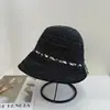 Sombrero de pescador de punto a cuadros estilo coreano, largo al frente y corto atrás, con amarre, para mujer, versátil para primavera y verano, sombrero para protección solar al aire libre