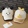 Boné de beisebol para bebê de 1 a 3 anos, boné fofo de animal de desenho animado estilo coreano, novo chapéu de veludo cotelê de outono, transfronteiriço