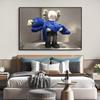 Pintura decorativa moderna minimalista creativa para mesita de noche de dormitorio, tendencia de moda, pintura colgante para pared de fondo de sala de estar, oso violento niños