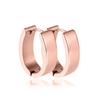 7mm grande oval titânio aço orelha clip hip hop punk ouro geométrico chapeado brincos desejo cross-border hot ear buckle