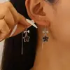 Pendientes Ovalados de Ojo de Tigre Estilo Retro Maillard Pendientes de Color Café para Otoño e Invierno de Gama Alta Pendientes de Lujo Accesible para Mujeres