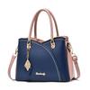 Dropshipping Nova Moda 2025 Bolsa de Mão Grande Capacidade Xadrez Cor Contrastante Bolsa para Meia-Idade Bolsa de Ombro Único Transversal