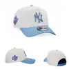 Novo Boné de Baseball Bordado da MLB para Homens e Mulheres, Chapéu de Sol Hip-Hop, Boné com Aba Fashionável e Versátil para Proteção Solar