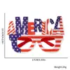 Gafas del Día de la Independencia de EE. UU. Decoraciones de Fiesta para Adultos Niños Accesorios para Disfrazarse Gafas con Bandera de EE. UU.