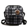 Bolso Cuadrado Pequeño de Lona a Cuadros Estilo Japonés para Mujer, Bolso de Hombro Casual de Nicho, Mochila Mini de Peluche para Niña, Bolso Cruzado Retro