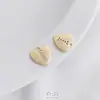 Zirconita Micro-Pavimentada Chapado en Oro de 14K Electrochapado 26 Letras Etiqueta de Corazón de Durazno DIY Pulsera Collar Colgante Joyería Colgante