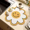 Alfombrilla Suave de Barro de Diatomeas para Encimera de Cocina, Posavasos Absorbente de Agua para Escritorio, Alfombrilla Drenante a Prueba de Salpicaduras para Fregadero de Baño