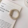 Estilo Maillard Color Curry Anillo para el Pelo de Cable Telefónico para Mujer Celebridad de Internet Goma Elástica Cuerda para el Cabello Cuerda Simple para el Cabello Cubierta de Cuero Adorno para la Cabeza