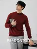 Suéter Suave y Grueso de Cuello Alto Parcial para Hombre, Otoño e Invierno 2026, Lujo Ligero de Color Sólido, Cálido, Anti-Pilling, Prendas de Punto Básicas