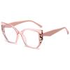Nuevo Armazón de Lentes Retro Clásico Ojo de Gato Antiluz Azul Moda Personalizado Casual Simple Contraste de Color Lentes Planos