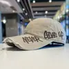 Gorra de Béisbol Lavada con Efecto Vintage Desgastado para Mujer, Sombrero de Sol para Primavera y Verano, Letras Laterales a la Moda, Gorra Versátil de Pico para Hombre
