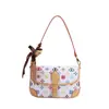 Dropshipping Tendência de Nicho Estampada Bolsa de Mahjong 2025 Nova Bolsa de Braço Baguette de Cor Contrastante de Alta Qualidade Atacado