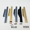 Preto Escovado Dourado Cinza Invisível Sem Furo Borda Acabamento Fita de Borda Armário Porta de Guarda-Roupa Longa Superior Corpo Inteiro Polegar Tipo F Puxador