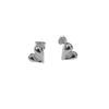 Aretes Amor Alienígena para Mujer Plata de Ley s925 Simple Pequeño Sentido del Diseño Nicho Durmiente Aretes Libres Corazón de Durazno Lindo