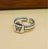 Anillo de Mariposa de Plata de Ley s925 Estilo Coreano Moda Versátil Pequeño Fresco Sencillo Estilo Frío ins Sentido de Diseño de Nicho Mujeres