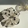 Primavera e verão Onda francesa bolinhas amor intestino grosso elástico de cabelo rede borboleta corda de cabeça bola acessórios de cabelo temperamento suave para ir ao trabalho
