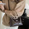 Bolso de mano pequeño de alta gama para mujer, nuevo bolso de moda 2026 con cadena para el hombro, bolso de hombro texturizado estilo coreano, bolso cruzado versátil