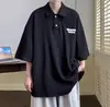 Polo Waffle de Manga Corta para Hombre Verano 2025, Diseño de Cuello de Alta Gama con Logo, Camiseta Básica para Pareja, Dropshipping Disponible