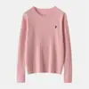 Suéter de Lana Pura 100% Finamente Hilada con Cuello Redondo para Mujer, Suéter Casual de Punto Base, Nuevo Otoño e Invierno 2026