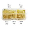 Atacado transfronteiriço 150 conjunto completo de alfinetes de ouro multi-especificação doméstico DIY etiqueta de alfinete de segurança alfinete fixo