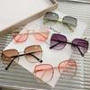 Gafas de Sol sin Montura con Borde Cortado para Mujer, Protección UV de Alto Nivel, Adelgazantes, Pantalla Solar, Montura Grande, Estilo Europeo y Americano, Gafas de Sol Degradadas
