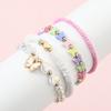 Pulsera de cuentas de mariposa colorida transfronteriza europea y americana, juego de pulseras apilables frescas, dulces y lindas de cuatro piezas para mujeres