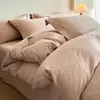 Juego de cuatro piezas de algodón peinado de fibra larga de alta calidad, nuevo estilo, sábana de algodón puro engrosada, funda de edredón jacquard, ropa de cama para otoño e invierno