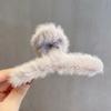 Corea del Sur Dongdaemun Peluche Otoño e Invierno Pelo de Cordero Pinza de Tiburón Pinza Cruzada Moda Dulce Borla Retro