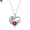 Knn-1365 Colar Pingente Coração com Diamante Mãe e Filha Amazon Shein Tk Presente Dia das Mães Corrente de Clavícula Transfronteiriça