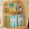 Estante de Almacenamiento para Clasificación de Materias Estudiantiles Soporte de Escritorio para Libros Estantería para Libros Estación de Trabajo de Oficina Gabinete de Almacenamiento de Archivos de Múltiples Niveles