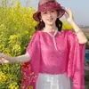 Bufanda de Seda de Color Sólido para Verano, Chal con Estilo Vacacional para Cubrirse del Sol para Mujeres, Versátil y Elegante, Delgado y de Corte Holgado, Ropa Exterior Protectora del Sol para Viajes