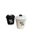 Copo de Café Descartável com Tampa para Bebida Quente Leite de Soja Chá com Leite Copo de Papel Kraft para Embalagem Comercial Yixu Bebida Fria Shihuai